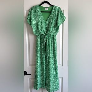Floral green dress
